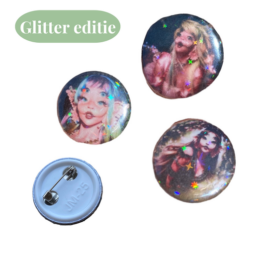 Melanie Martinez Glitter button set