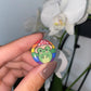 Rainbow froggie button