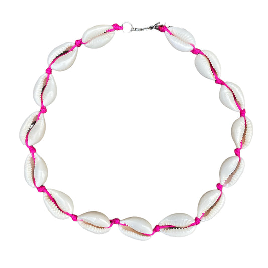 Shell choker pink