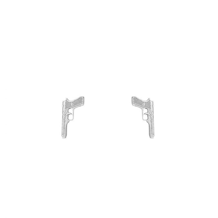 Stainless Steel Silver Gun studs