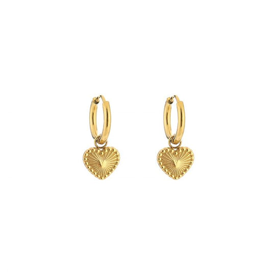 Stainless steel Gold hearts