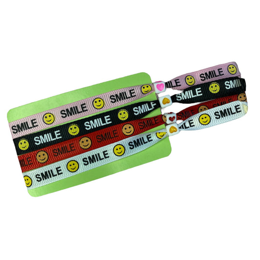 Ribbon bracelets set Smile