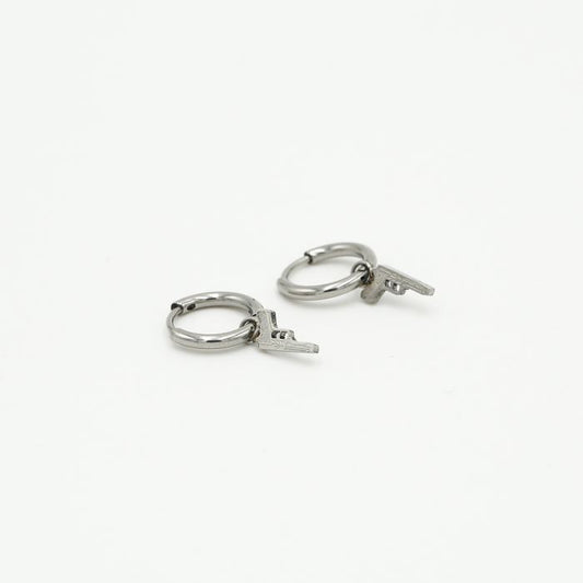 Stainless steel gun earrings