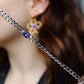 Stainless steel Lilac stone necklace